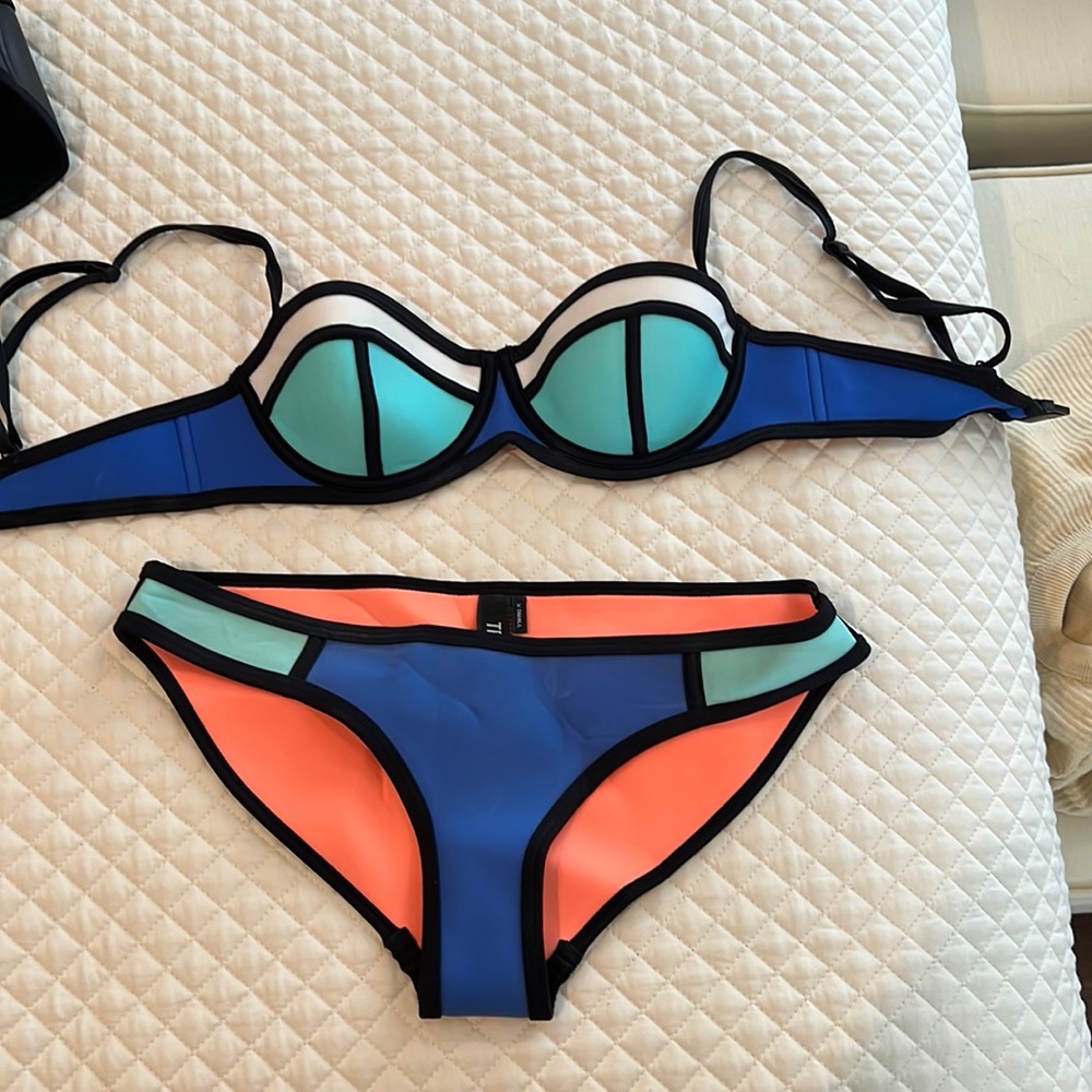 Never sold!! Triangl swimsuit- multi colored bathing suit